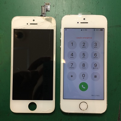 iPhoneSE画面割れ修理後